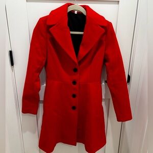 Robbi and Nikki red peacoat